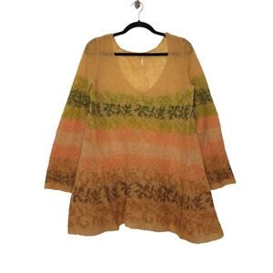 Free People Sweater Boho Fairy Western Small Mohair Cobain Style Art Nature